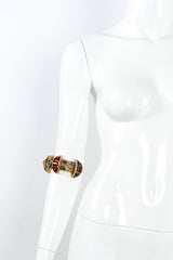 Vintage Chunky Jeweled Baroque Armband on mannequin side view of armband @ Recess LA