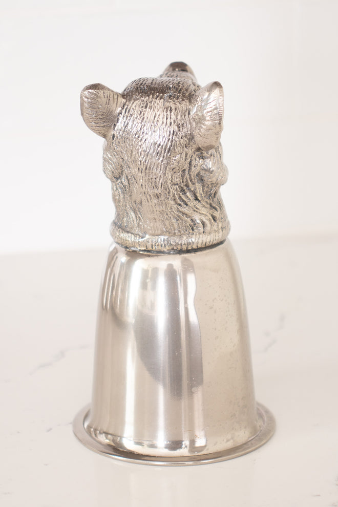 Vintage Gucci 6 Silver Hunting Animal Stirrup Cups & Tray Set at Recess Home Los Angeles