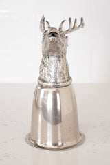 Vintage Gucci 6 Silver Hunting Animal Stirrup Cups & Tray Set stag at Recess Home Los Angeles