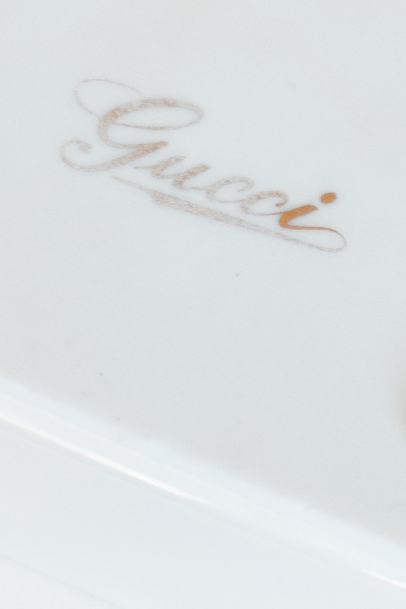 Vintage Gucci Porcelain Incense Holder Valet Trinket Tray signature @ Recess Home LA