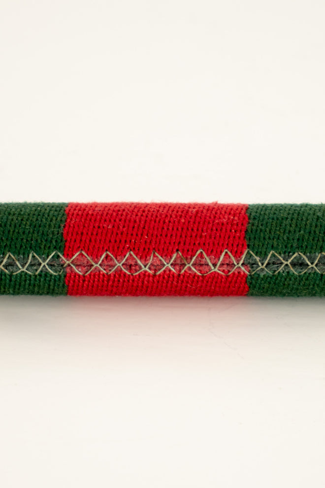 Vintage Gucci Web Stripe Leather Shoe Horn stitching at Recess Home Los Angeles