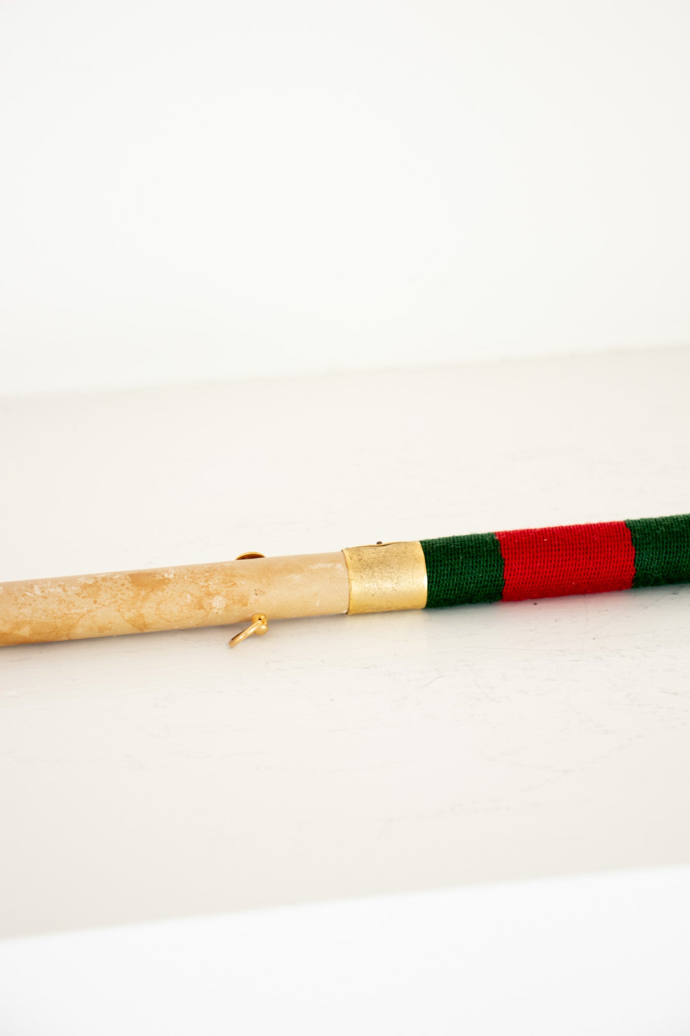 Vintage Gucci Web Stripe Leather Shoe Horn at Recess Home Los Angeles