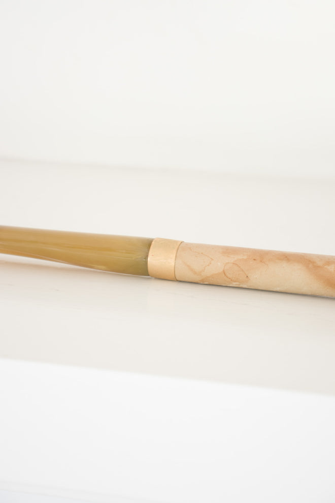 Vintage Gucci Web Stripe Leather Shoe Horn at Recess Home Los Angeles