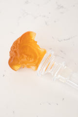 Vintage Versace Rosenthal Amber Medusa Crystal Bottle Stopper at Recess Home Los Angeles