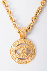 Chanel CC Logo Pendant Chain Necklace