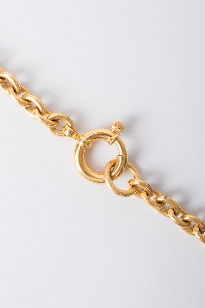 Chanel CC Logo Pendant Chain Necklace