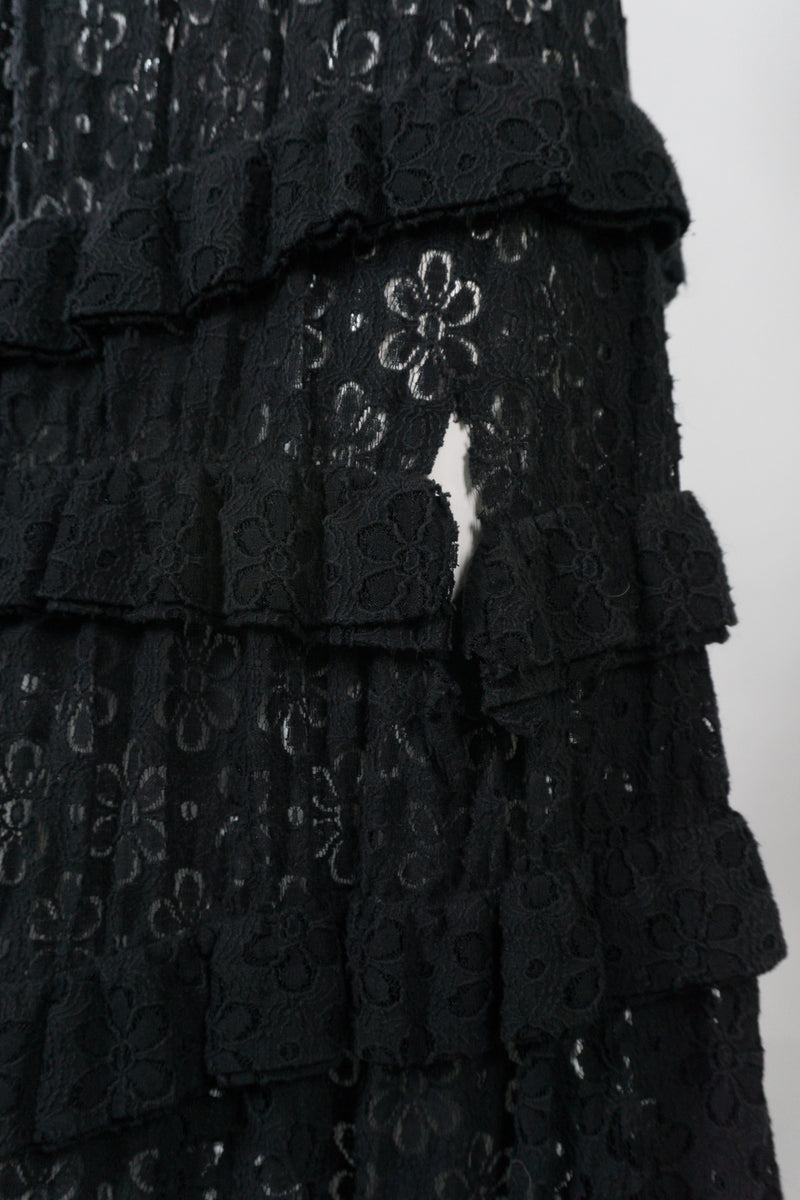 Comme des Garçons Deconstructed Tiered Lace Ruffle Skirt