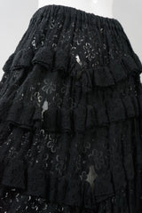 Comme des Garçons Deconstructed Tiered Lace Ruffle Skirt