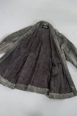 Fendi Vintage Perforated Persian Lamb Fur Cocoon Coat