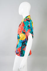 Oscar de la Renta Vintage Silk Floral Print Top & Set