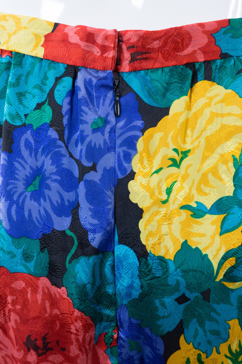 Oscar de la Renta Vintage Floral Silk Print Pant