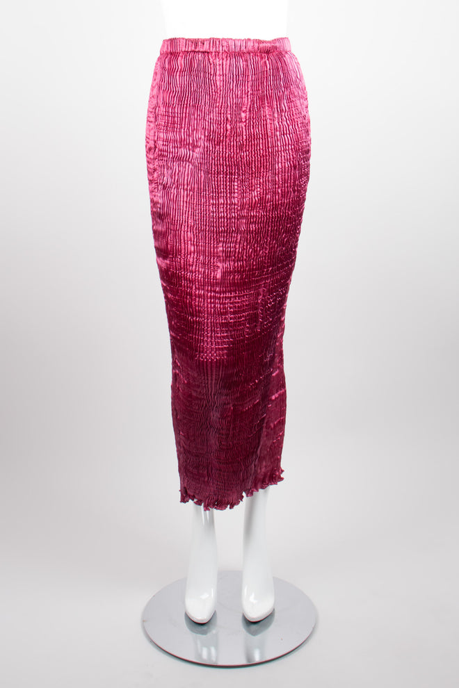 Patricia Lester Rare Fortuny Inspired Silk Pleated Top & Skirt Set