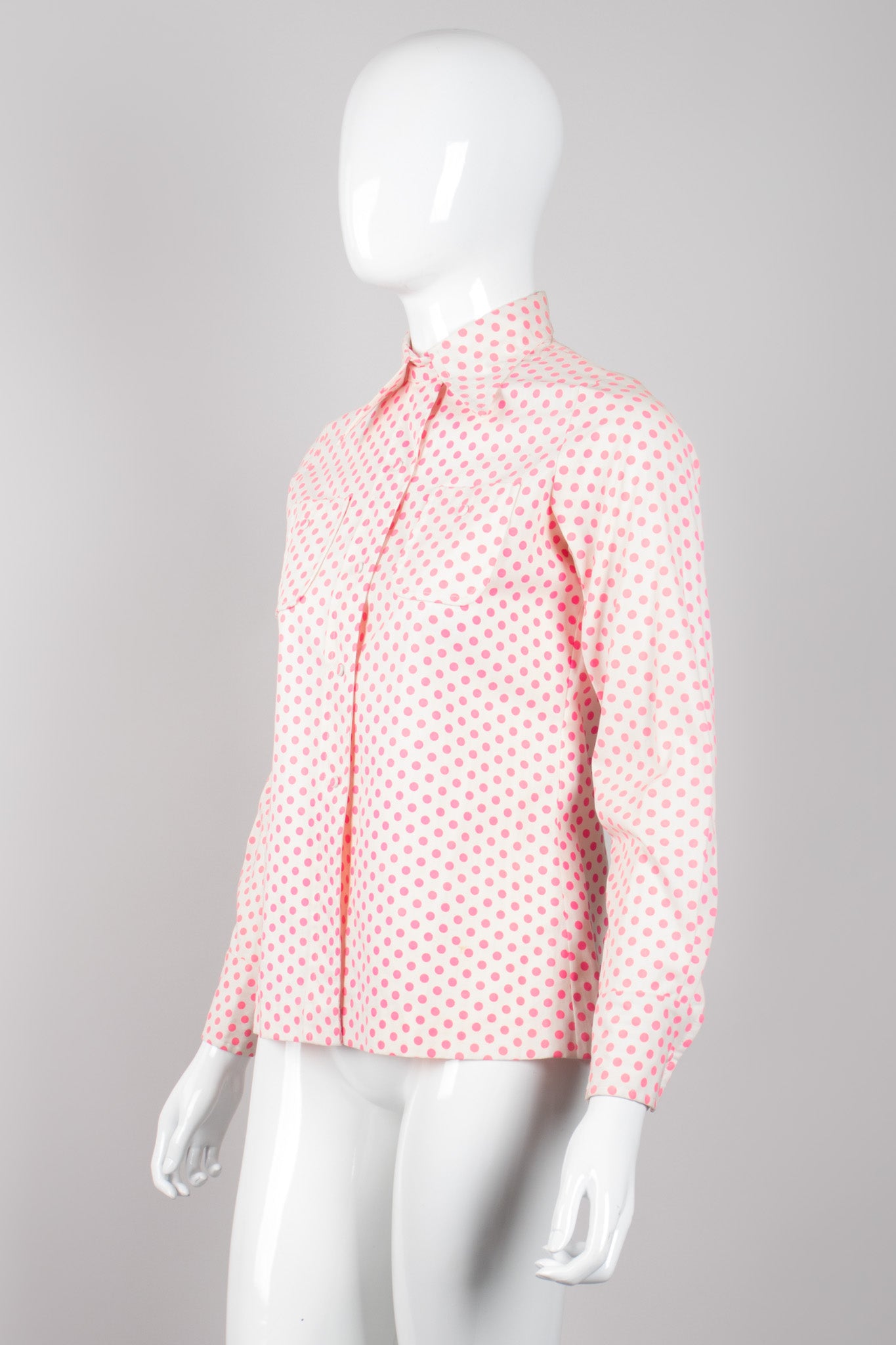 Sarff Zumpano Vintage Appliqué Flowerpot Dot Shirt & Skirt Set