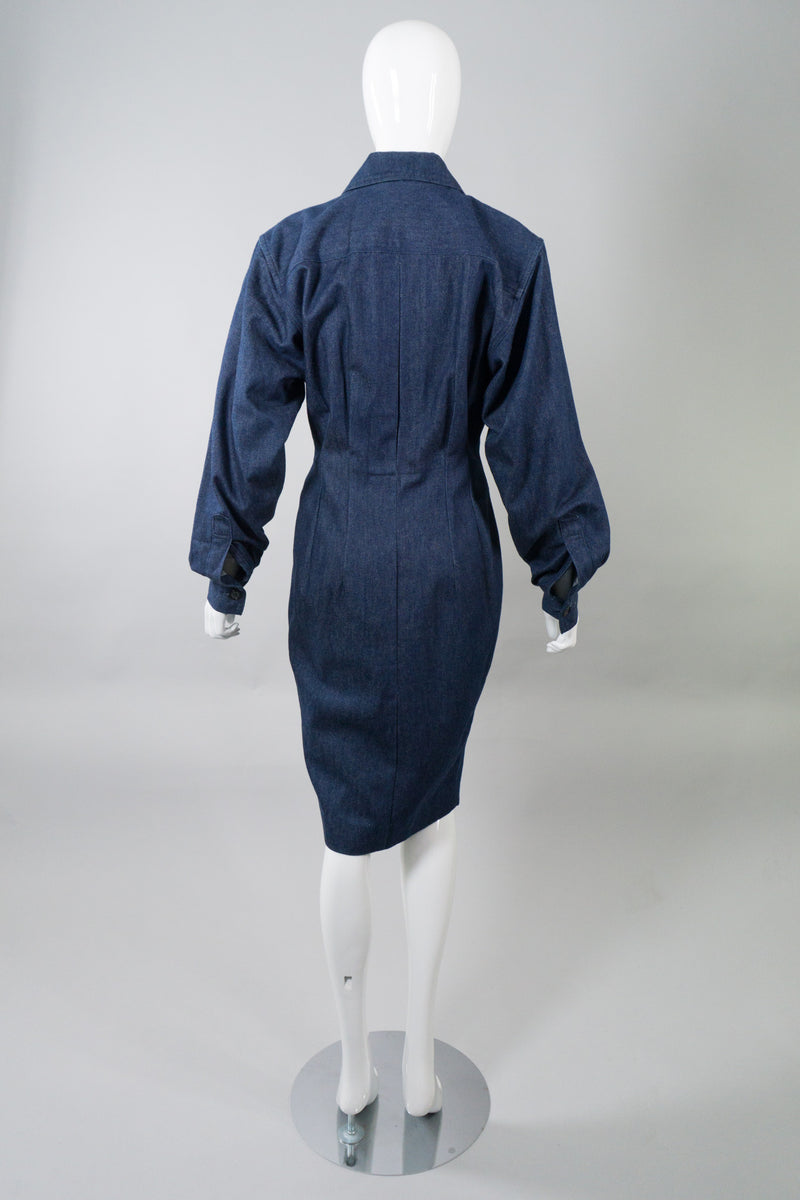Donna Karan Structured Raw Denim Dress
