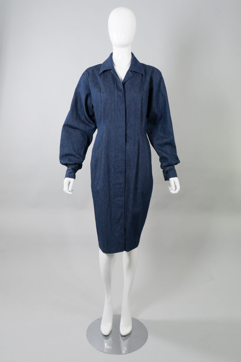 donna karan denim dress DKNY Women's Denim Button-Front Shirt Dress in Cooper
