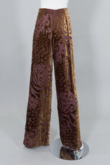 Emanuel Ungaro Parallele Sheer Silk Velvet Burnout Pant