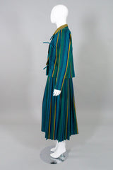 Kenzo Vintage Ethnic Striped Tie Jacket & Skirt Set