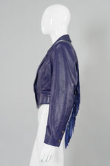 North Beach Leather by Michael Hoban Fringe Crop Jacket