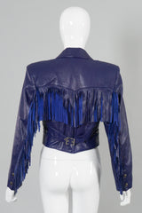 North Beach Leather by Michael Hoban Fringe Crop Jacket