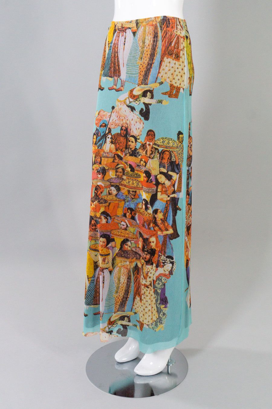 Jean Paul Gaultier JPG Jeans Vintage Mesh Bollywood Print
