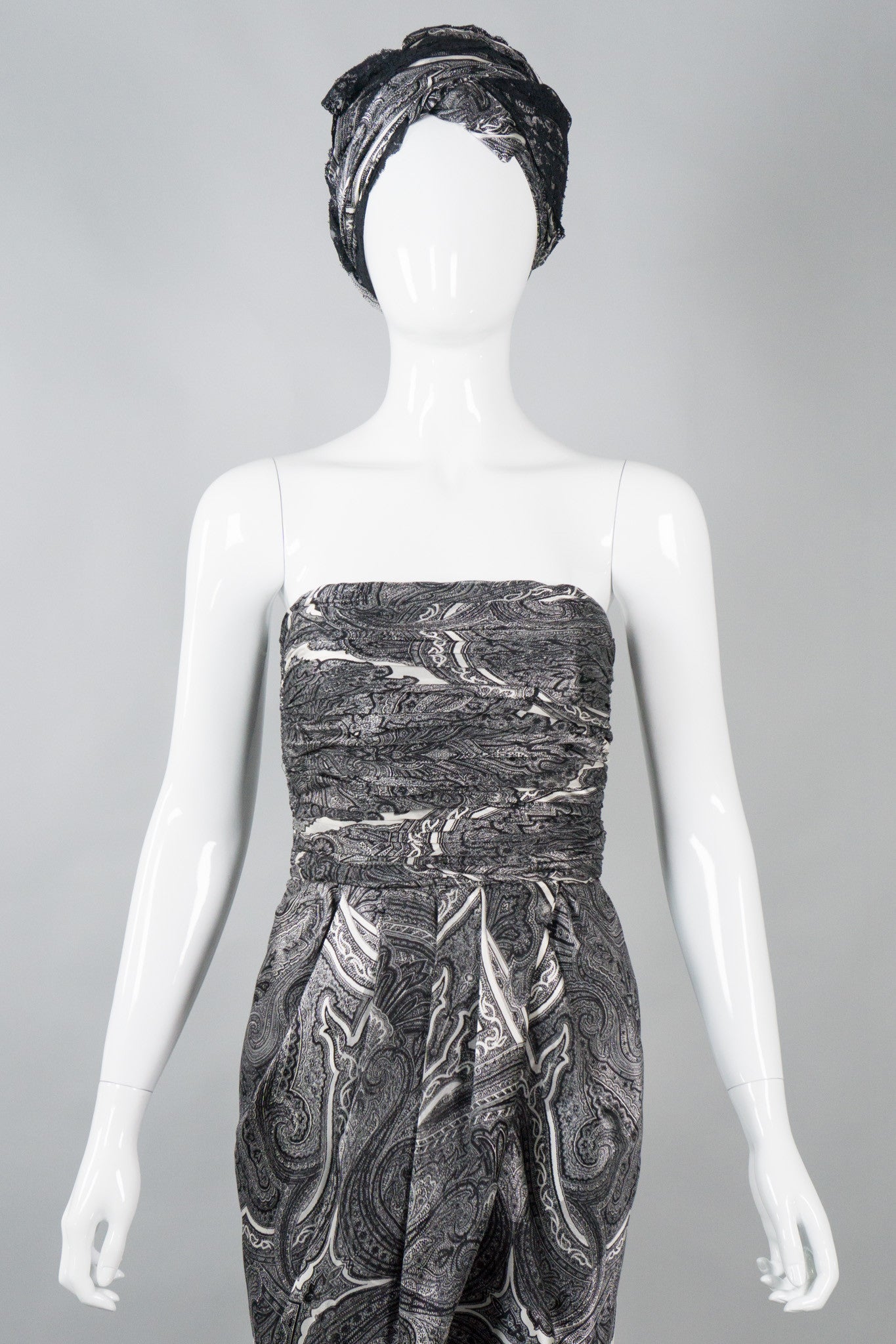 Caroylne Roehm Silk Georgette Print Dress & Wrap