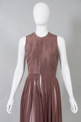 Morgane Le Fay Sheer Silk Vest Bodice Dress