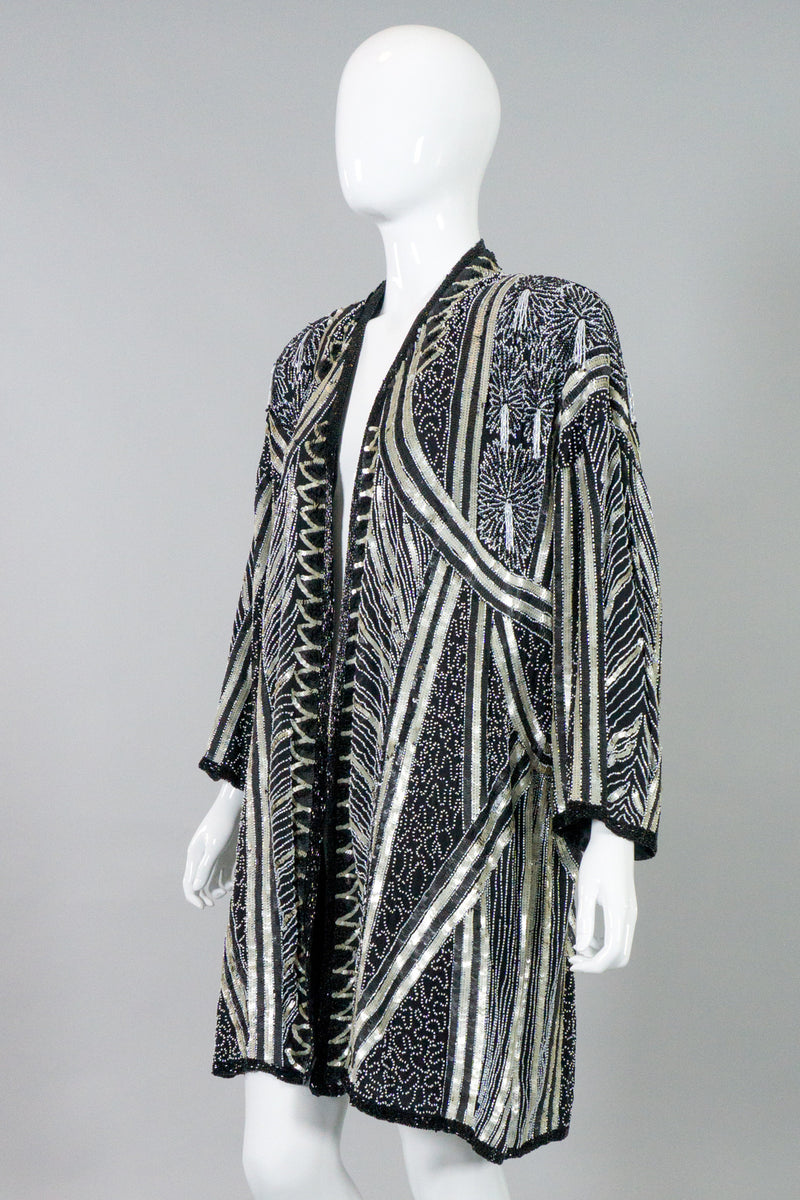 Samir Suri Night Waves Deco Sequin Robe Jacket
