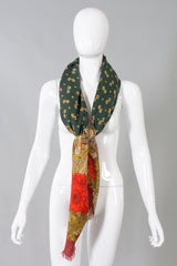 Gucci Horsebit & Gerbera Daisy Oversized Wool Scarf