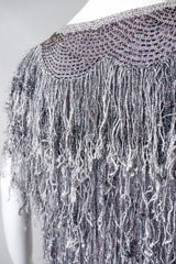 By Virginia Metallic Knit Fringe Dress