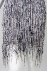 By Virginia Metallic Knit Fringe Dress