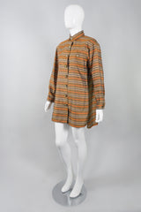 Yves Saint Laurent Rive Gauche Vintage Silk Stripe Tunic