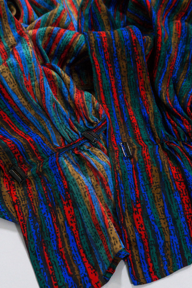 YSL Yves Saint Laurent Rive Gauche Vintage Silk Wrap Top