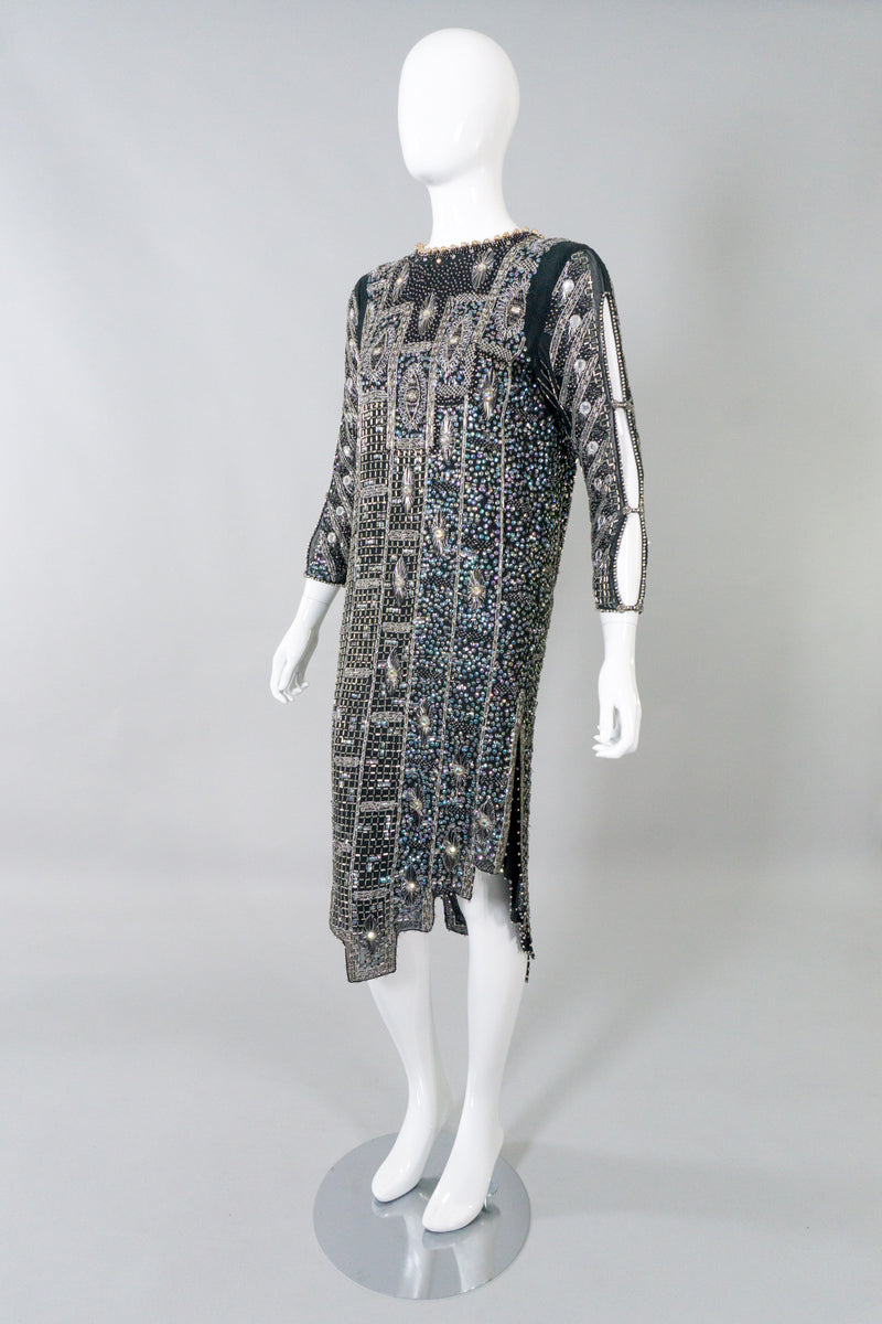 Zandra Rhodes Vintage Collectable Beaded Deco Dress