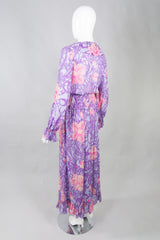 Pucci Silk Chiffon Floral Blouse & Skirt Set