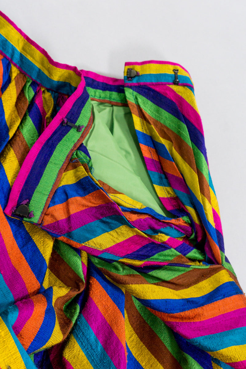 Anthony Muto Rainbow Striped Silk Skirt