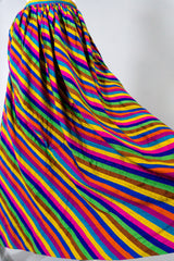 Anthony Muto Rainbow Striped Silk Skirt