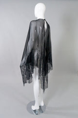 Vintage Lace Silk Chiffon Poncho