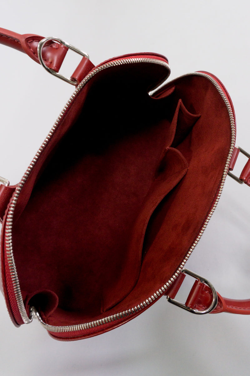 Louis Vuitton Red Epi Alma Hand Bag Satchel – eliterepeatny