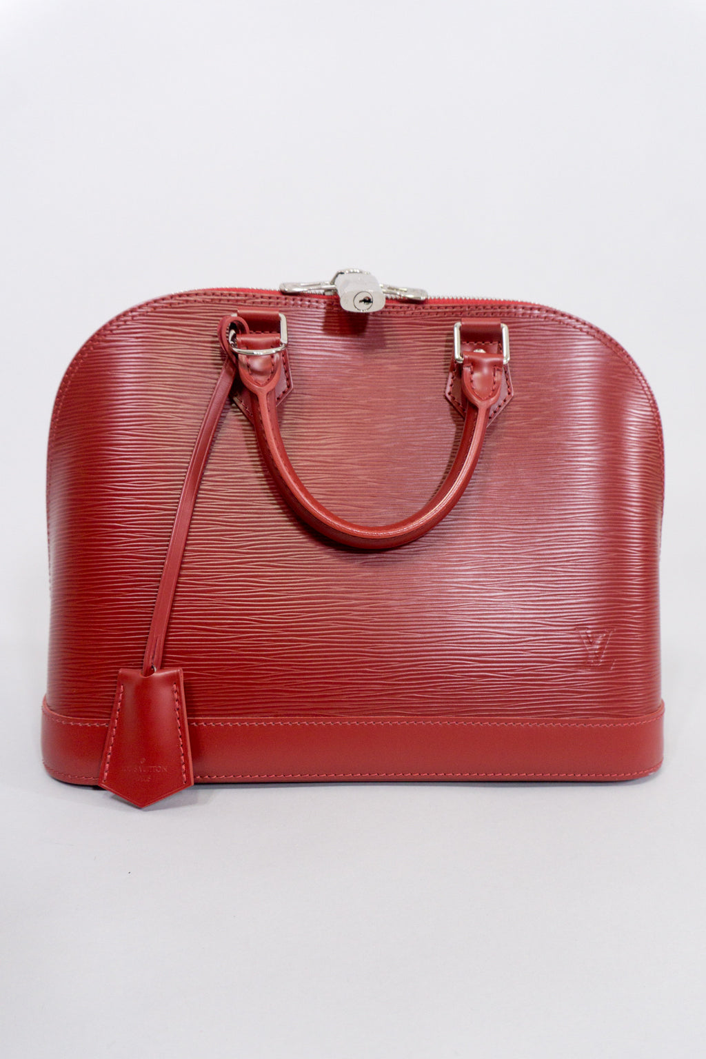 Authentic Louis Vuitton Red Epi Leather Alma PM Hand Bag – Italy Station