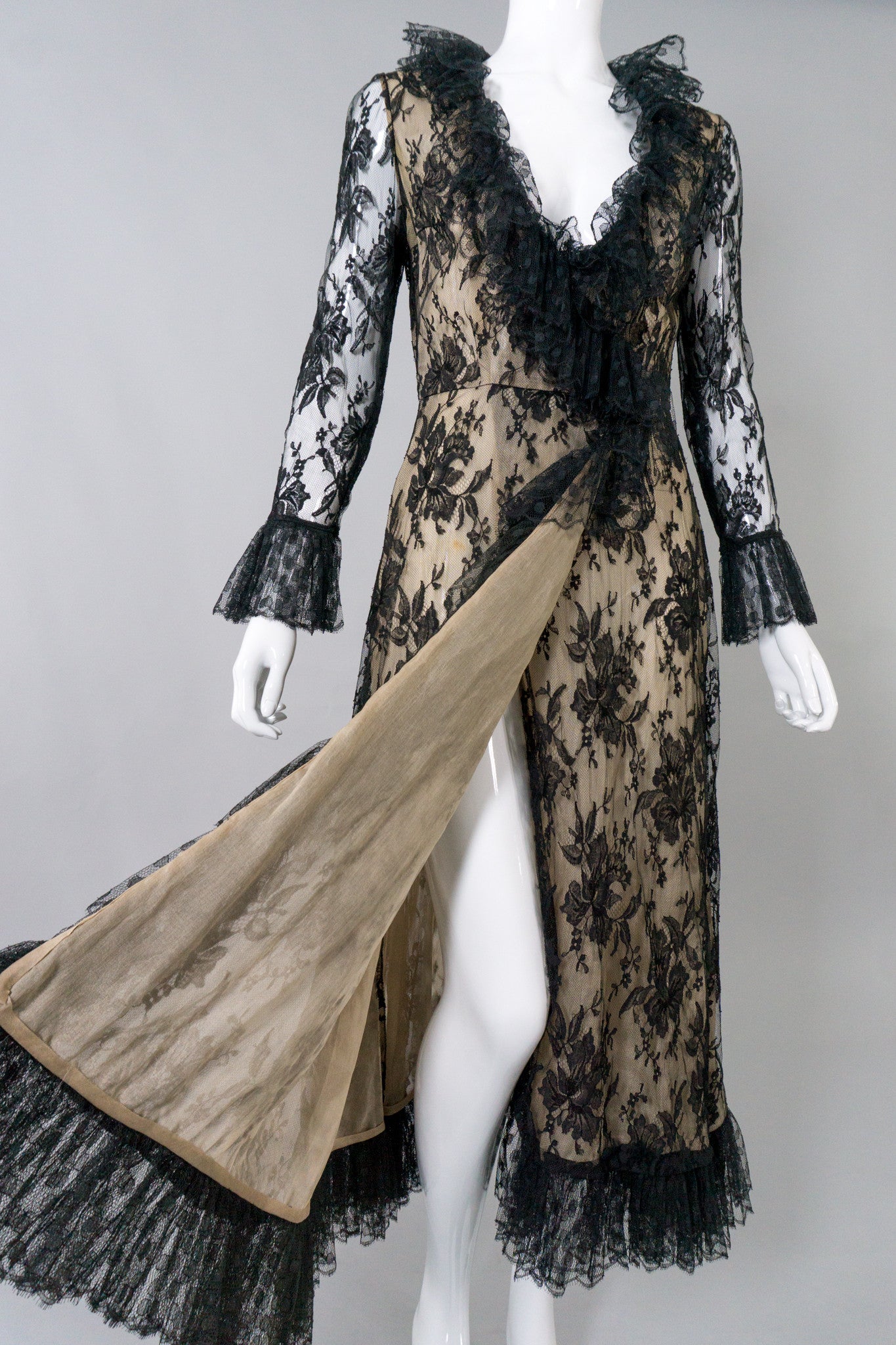 Bill Blass Vintage Lace Wrap Dress