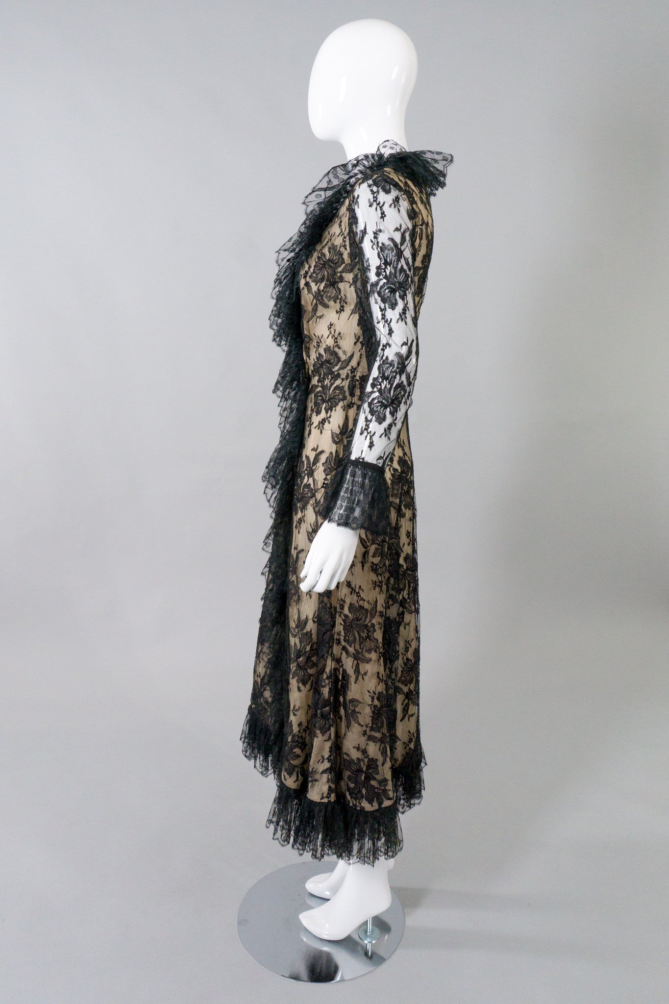 Bill Blass Vintage Lace Wrap Dress