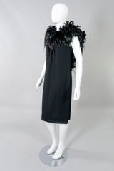 Lilli Diamond Vintage Feather Boa Cocktail Dress