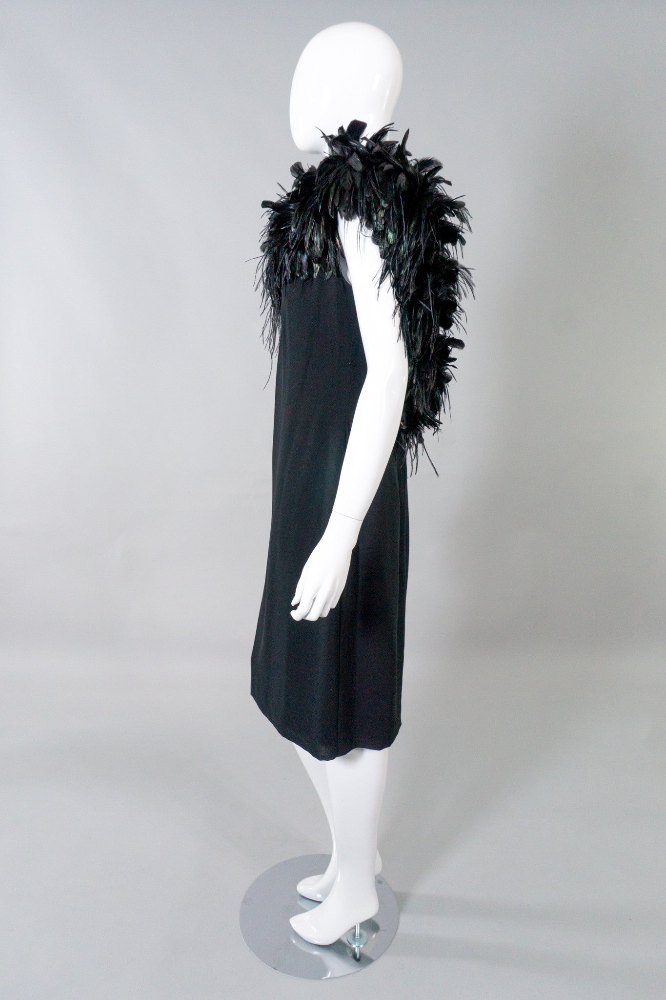 Lilli Diamond Vintage Feather Boa Cocktail Dress