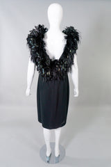 Lilli Diamond Vintage Feather Boa Cocktail Dress