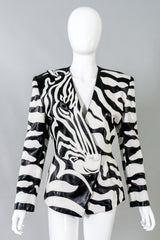 Jean Claude Jitrois Vintage Leather Zebra Jacket