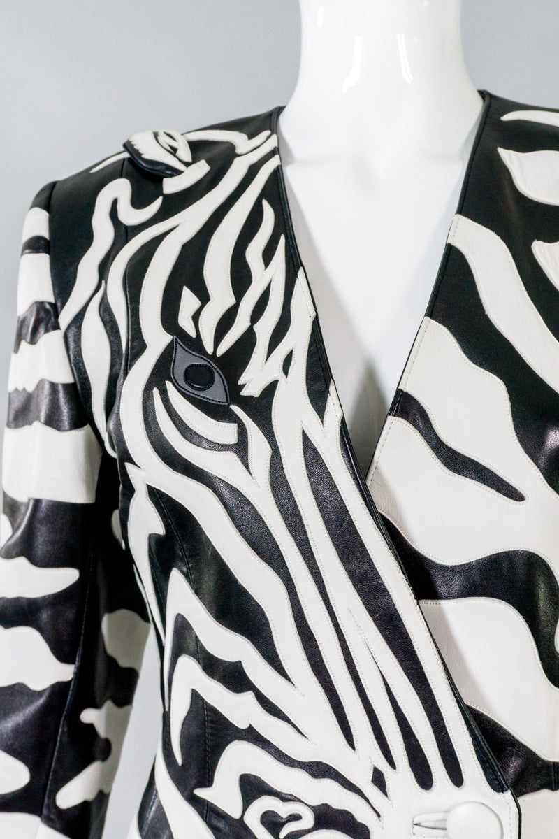 Jean Claude Jitrois Vintage Leather Zebra Jacket