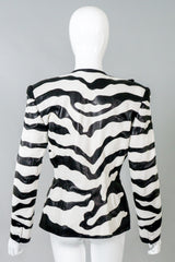 Jean Claude Jitrois Vintage Leather Zebra Jacket