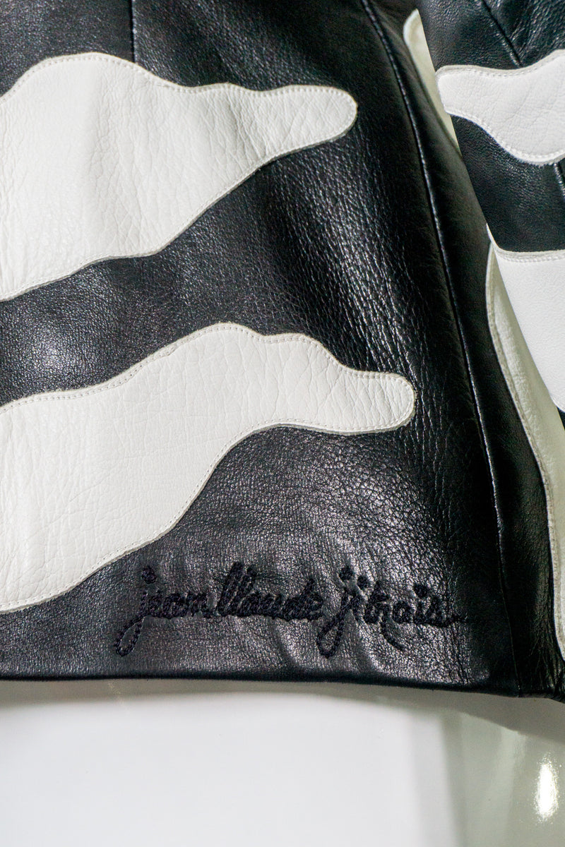 Jean Claude Jitrois Vintage Leather Zebra Jacket