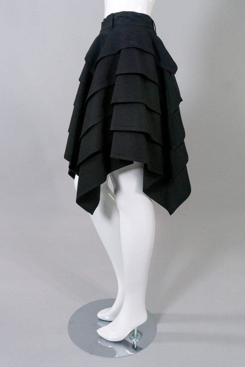 Jean Paul Gaultier Vintage Tiered Handkerchief Hem Skirt
