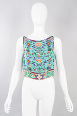 Escada Beaded Sequin Boxy Crop Top